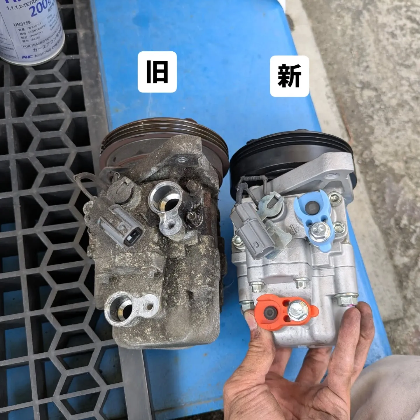 〜前回の続き〜　HM1バモスのエアコン修理です🔧