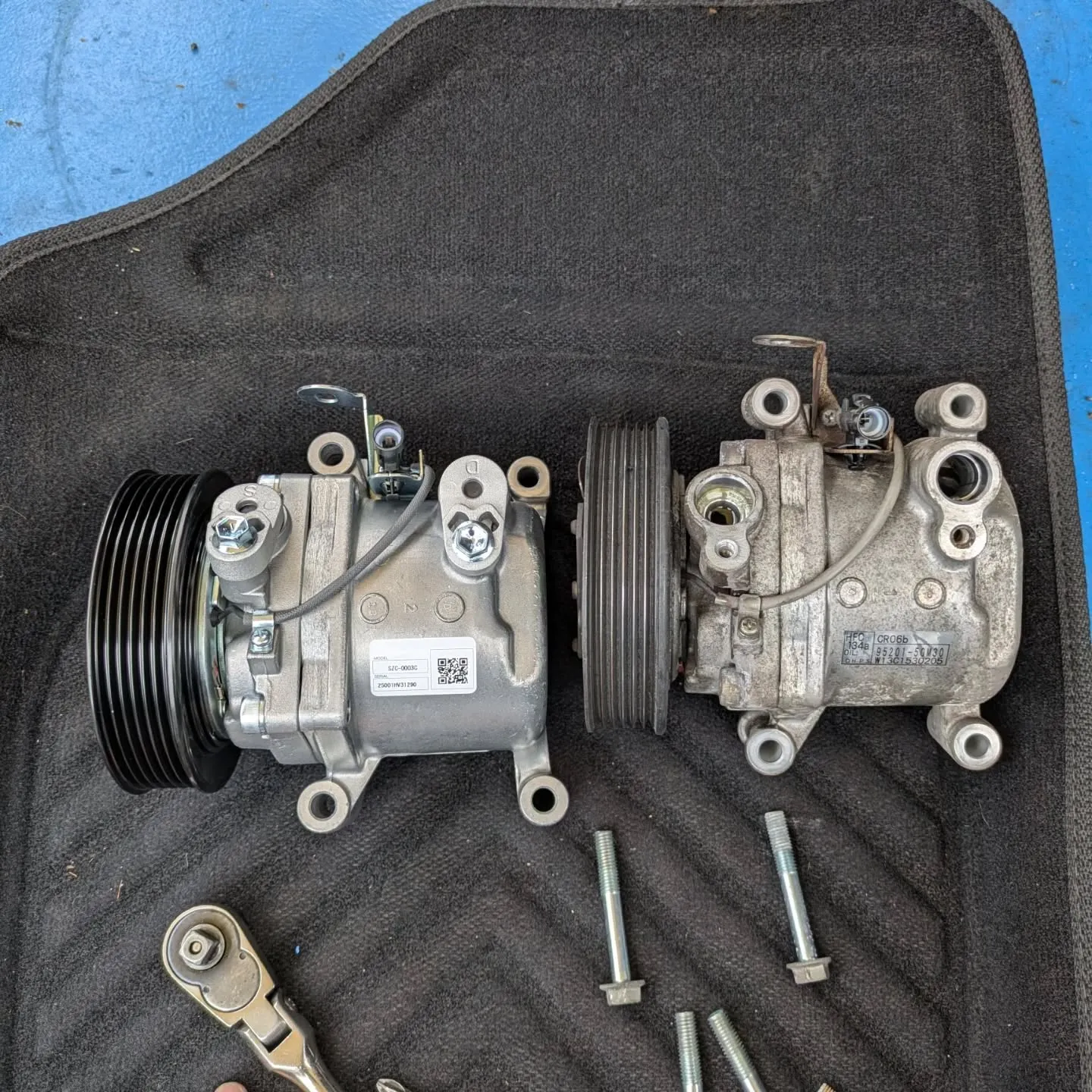 #FAMCA　#ワゴンRスティングレー　#エアコンコンプレッ...